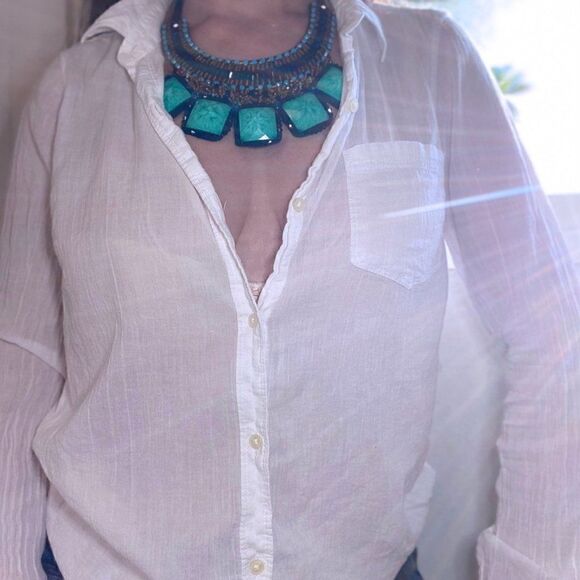 Turquoise Water Queen Chunky Statement Necklace - Picture 4 of 4